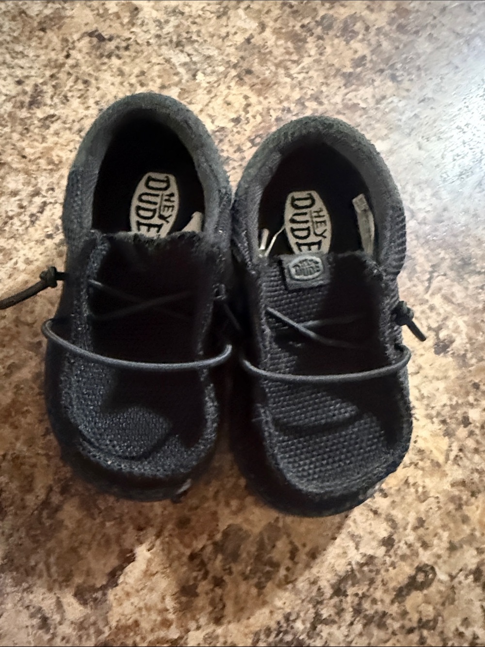 Hey Dude Kids Black Slip-On Knit Sneakers